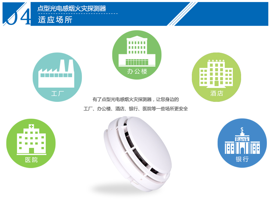 JTY-GM-CN4098-9714点型光电感烟火灾黑龙江探测器适用场所