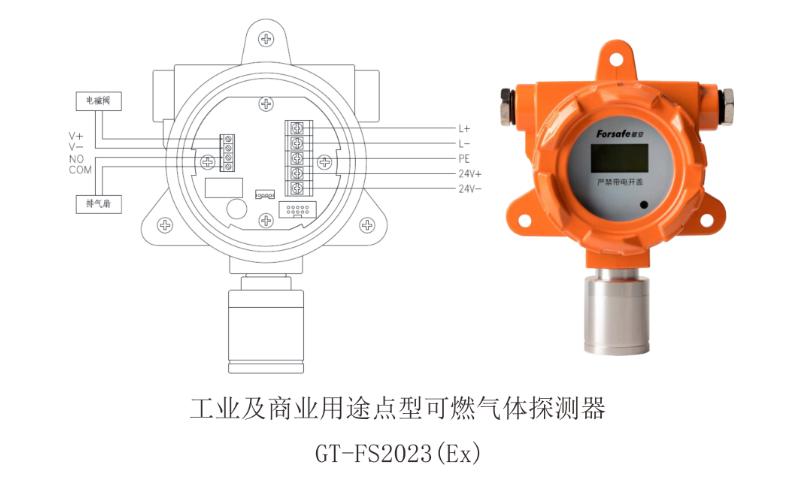 FS2023(Ex）工业及商业用途点型可燃气体黑龙江探测器接线图